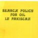 Search Policy for Oil in Pakistan